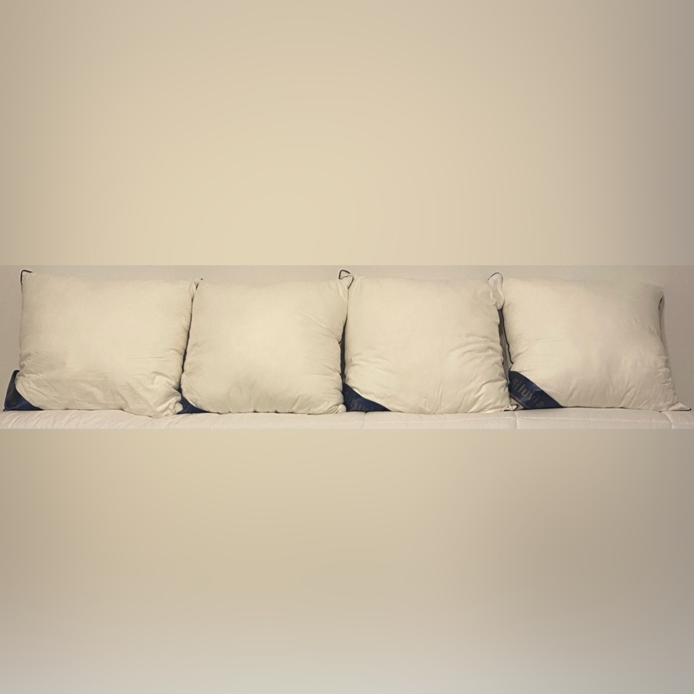 18X18 Luxurious White Pillow Set for Home Decor